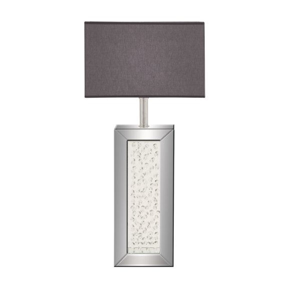 DecMode Silver Glass Glam Table Lamp 31"