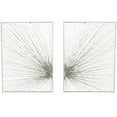 thumbnail image 1 of DecMode Silver Metal Coiled Ribbon Sunburst Wall Decor (2 Count), 1 of 9
