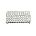 thumbnail image 1 of DecMode Silver Metal Decorative Jewelry Box with Crystal Accents, 1 of 8