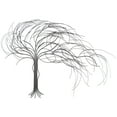thumbnail image 1 of DecMode Dark Gray Metal Indoor Outdoor Abstract Curved Tree Wall Decor, 1 of 13