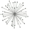 thumbnail image 1 of DecMode Black Metal Starburst Wall Decor with Crystal Embellishments, 1 of 9