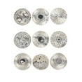thumbnail image 1 of DecMode Silver Stainless Steel Metal Plate Wall Decor with Hammered Design (9 Count), 1 of 16