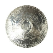 DecMode Silver Stainless Steel Metal Textured Starburst Plate Wall Decor