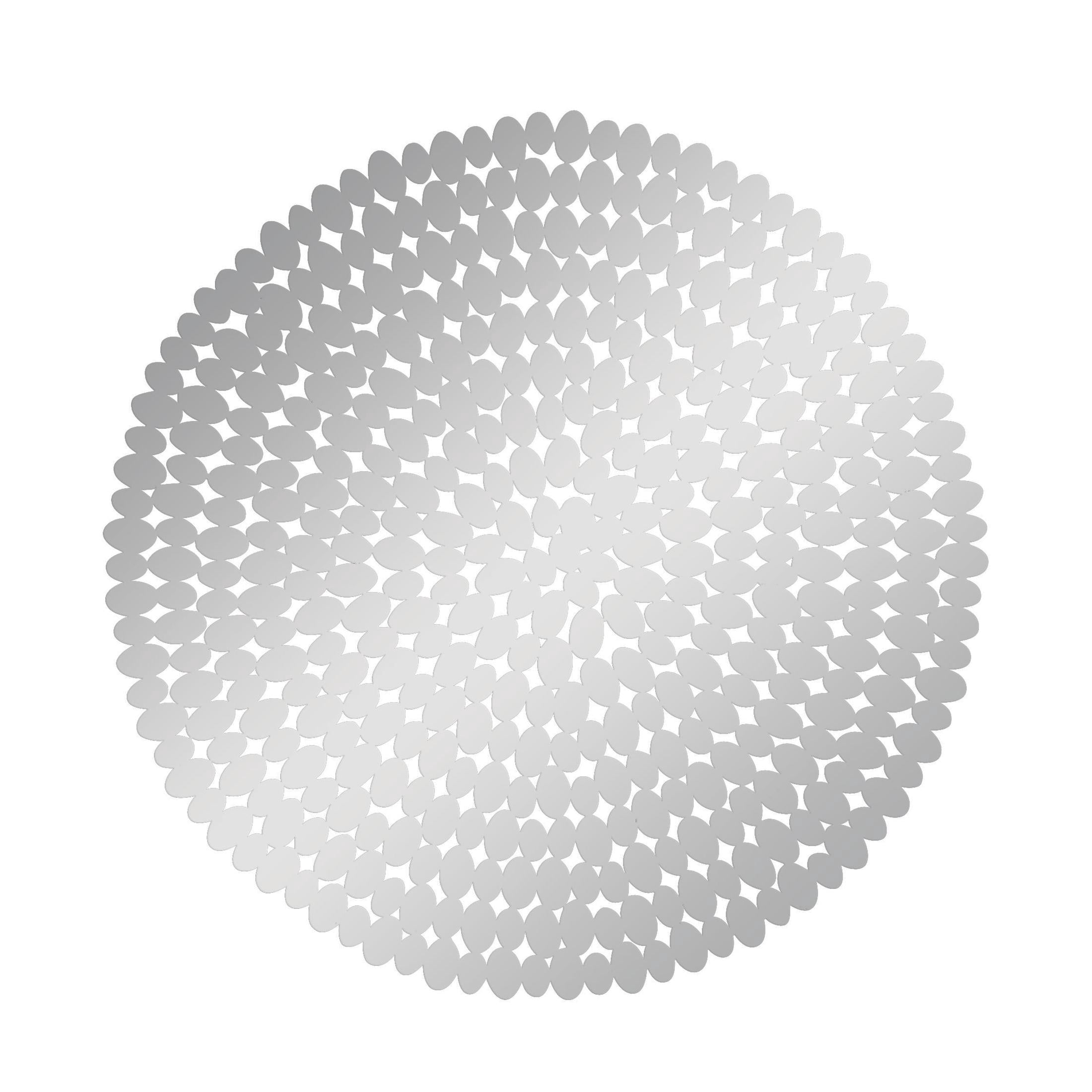 DecMode Silver Stainless Steel Metal Plate Wall Decor