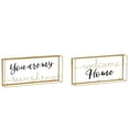 thumbnail image 1 of DecMode Sunshine, Home Glass Decorative Sign, 2-Pieces, 1 of 9