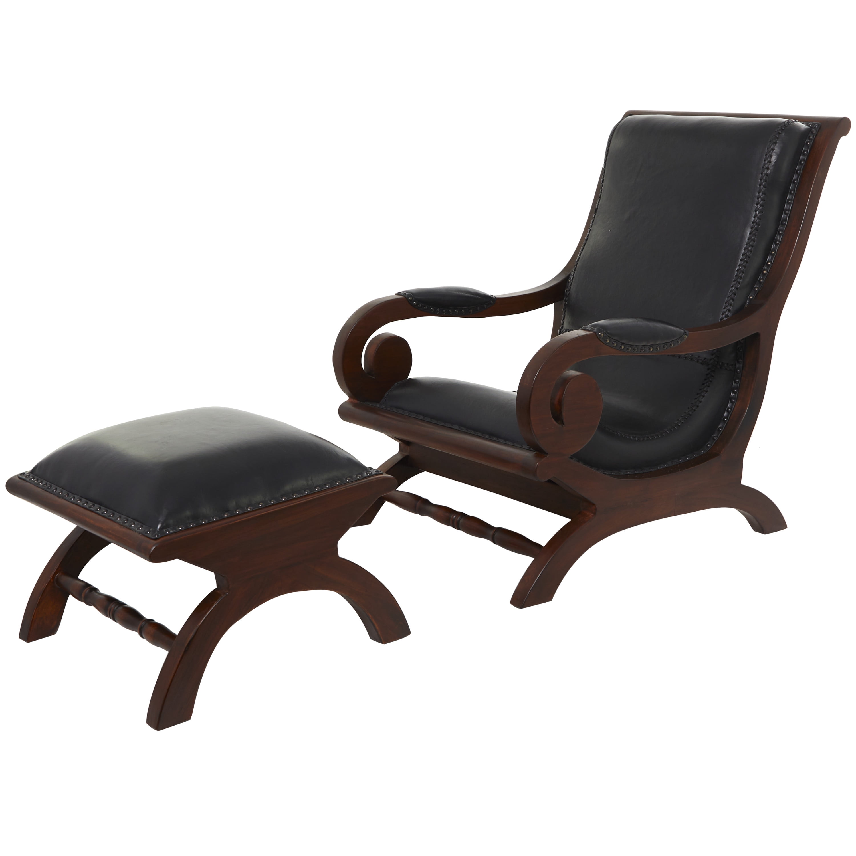Leather Teakwood Chair Leather Teakwood Chair
