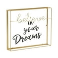 thumbnail image 1 of DecMode Text Believe Metal Decorative Sign, 1-Piece, 1 of 8