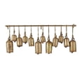thumbnail image 1 of DecMode Gold Metal Tibetan Inspired Decorative Cow Bells with 12 Bells on Jute Hanging Rope and Metal Rod, 1 of 13