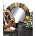 thumbnail image 1 of DecMode Traditional 32 Inch Iron Round Scrollwork Wall Mirror, 1 of 4