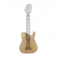 thumbnail image 1 of DecMode Traditional Brown/Natural Wood Guitar Wall Decor 11"W x 31"H, 1 of 8