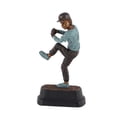 thumbnail image 1 of DecMode Traditional Resin Pitching Baseball Player Sculpture, Brown, 1 of 8