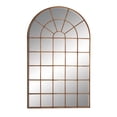 thumbnail image 1 of DecMode Traditional Windowpane Style Metal Wall Mirror with Polished Brown Finish, 34"W x 56"H, 1 of 14