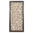 thumbnail image 1 of DecMode Traditional Wood Carved Vine Scroll Design with Brown Finish, 24"W x 51"H, 1 of 15