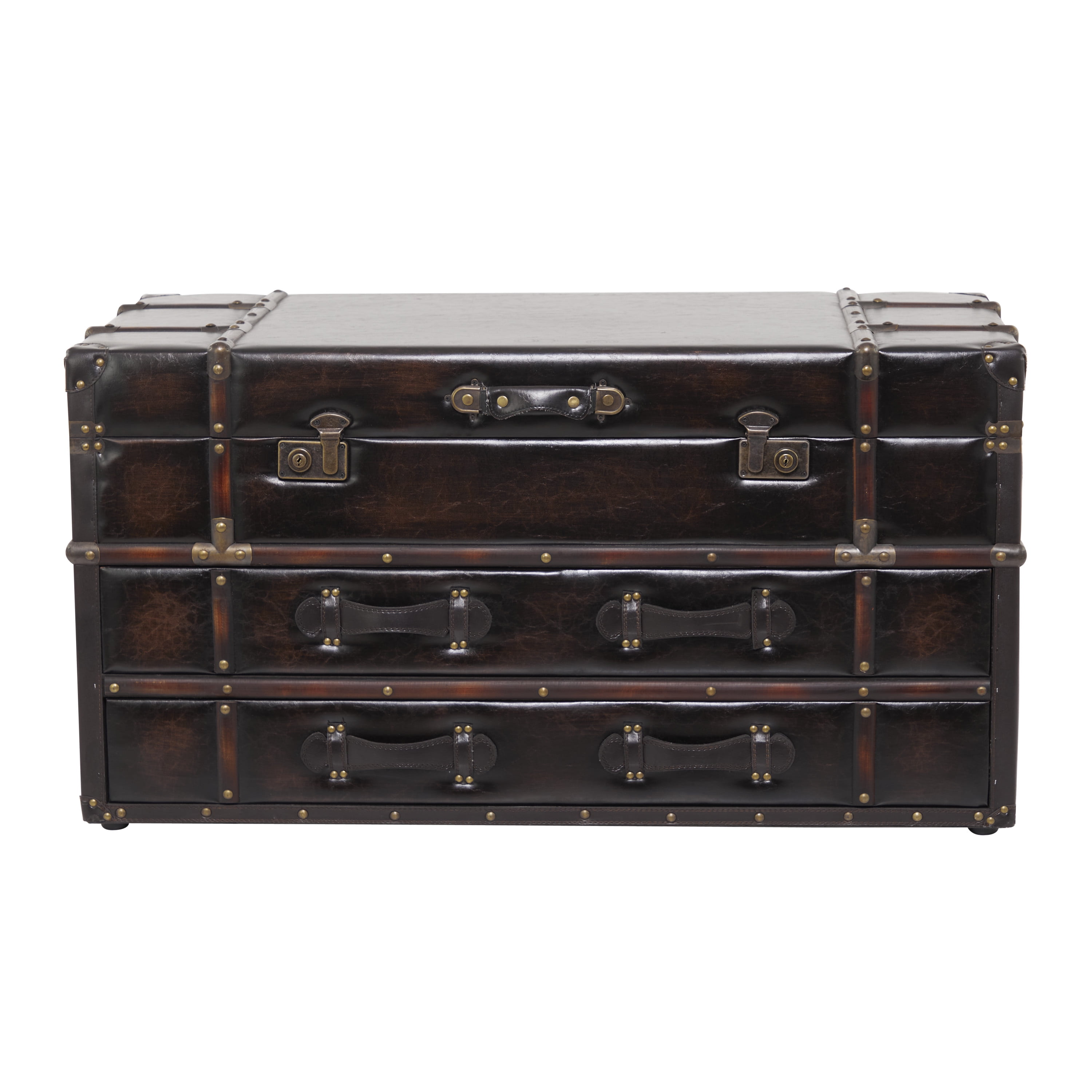 Dark wood trunk coffee cheap table