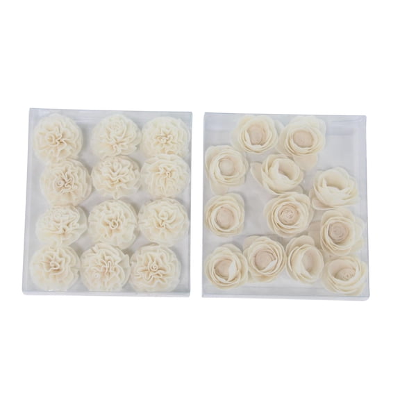DecMode White 6" Dried Plant Orbs & Vase Filler (2 Count)