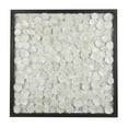 thumbnail image 1 of DecMode White Capiz Shell Handmade Dimensional Overlapping Geometric Wall Decor with Black Metal Frame, 1 of 7
