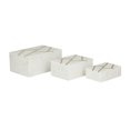 thumbnail image 1 of DecMode White Marble Decorative Box with Gold Linear Lines, 3 Count, 1 of 7