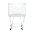 thumbnail image 1 of DecMode White Metal Storage Cart with Wheels, 1 of 13