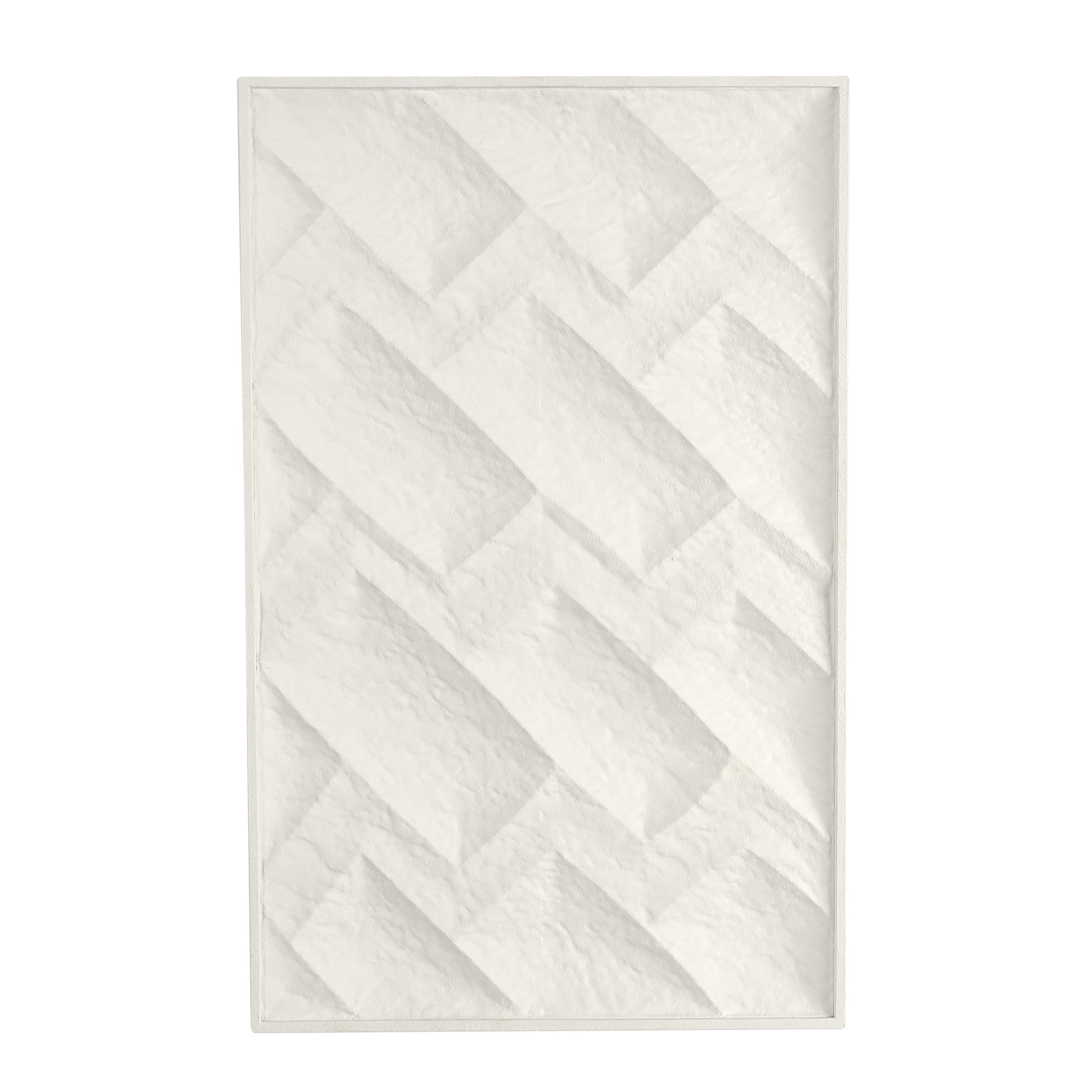 DecMode White Metal Dimensional Geometric Wall Decor