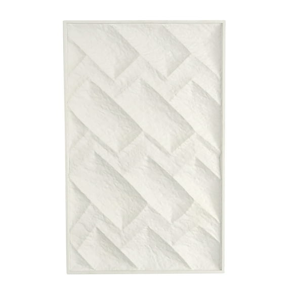 DecMode White Metal Dimensional Geometric Wall Decor