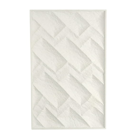 DecMode White Metal Dimensional Geometric Wall Decor