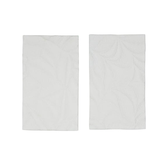 DecMode White Metal Embossed Leaf Wall Decor (2 Count)
