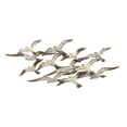 thumbnail image 1 of DecMode White Metal Flying Flock Of Bird Wall Decor, 1 of 12