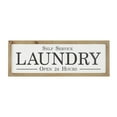 thumbnail image 1 of DecMode White Metal Laundry Sign Wall Decor with Wood Frame, 1 of 11