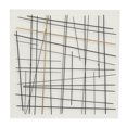 thumbnail image 1 of DecMode White Metal Overlapping Lines Geometric Wall Decor with White Backing, 1 of 7