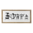 thumbnail image 1 of DecMode White Metal Sign Wall Decor with Brown Frame, 1 of 7