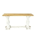 thumbnail image 1 of DecMode White Vintage Long Carved Ornate Wood Console Table, 59"W x 29"H, 1 of 13