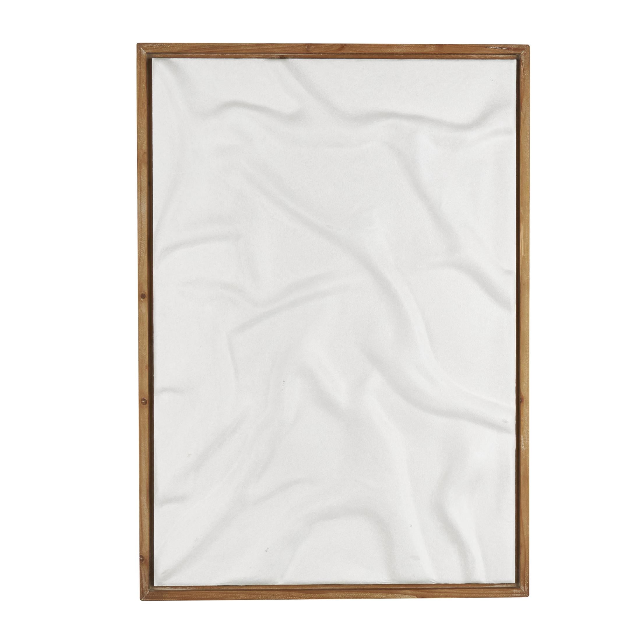 32" x 45" Abstract Dimensional Shaped Abstract Framed Wall Art with Brown Wooden Frame, by DecMode