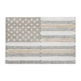 thumbnail image 1 of DecMode White Wood Handmade American Flag Wall Decor, 1 of 8