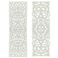 thumbnail image 1 of DecMode White Wood Handmade Intricately Carved Arabesque Floral Wall Decor (2 Count), 1 of 9