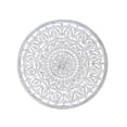 thumbnail image 1 of DecMode White Wood Handmade Intricately Carved Round Mandala Floral Wall Decor, 1 of 15
