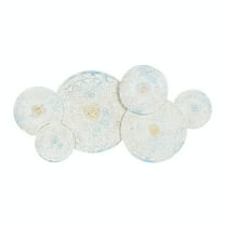 DecMode White Wood Intricately Carved Floral Wall Decor with Mandala Design