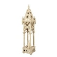 thumbnail image 1 of DecMode White Wood Standing Decorative Candle Lantern, 1 of 10