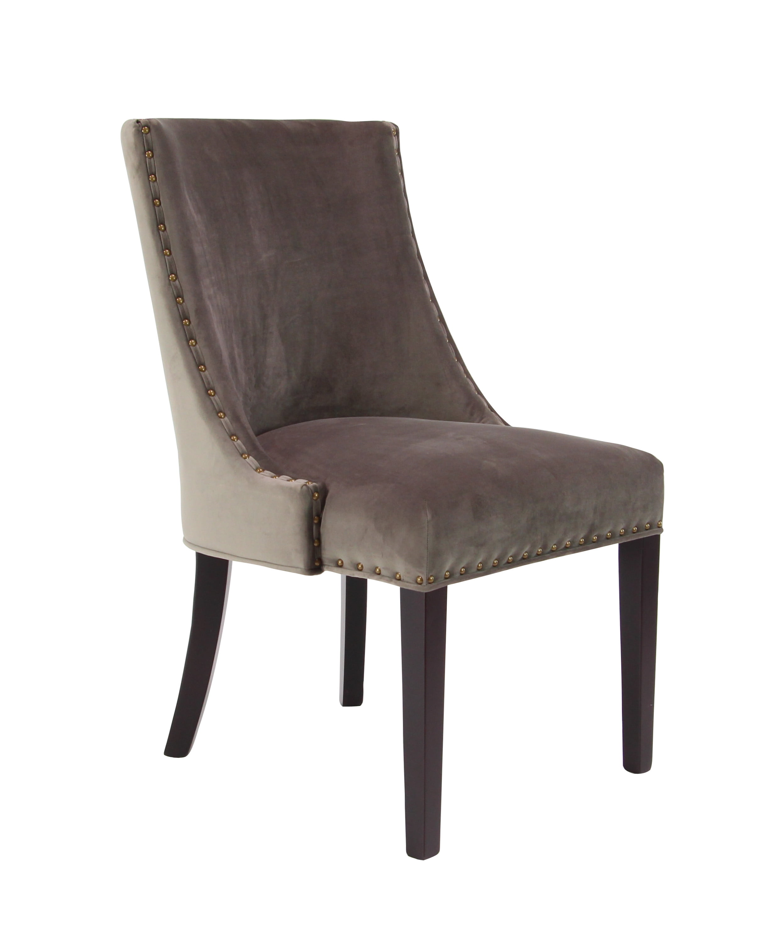 Brown Upholstered High Back Parsons Side Chair