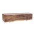 thumbnail image 1 of DecMode Wood Handmade Bench with Block Style Base, Brown, 1 of 13