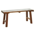 thumbnail image 1 of DecMode Wood Handmade Natural Bench, Brown, 1 of 14