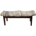 thumbnail image 1 of DecMode Wood Handmade Woven Bench, Brown, 1 of 8
