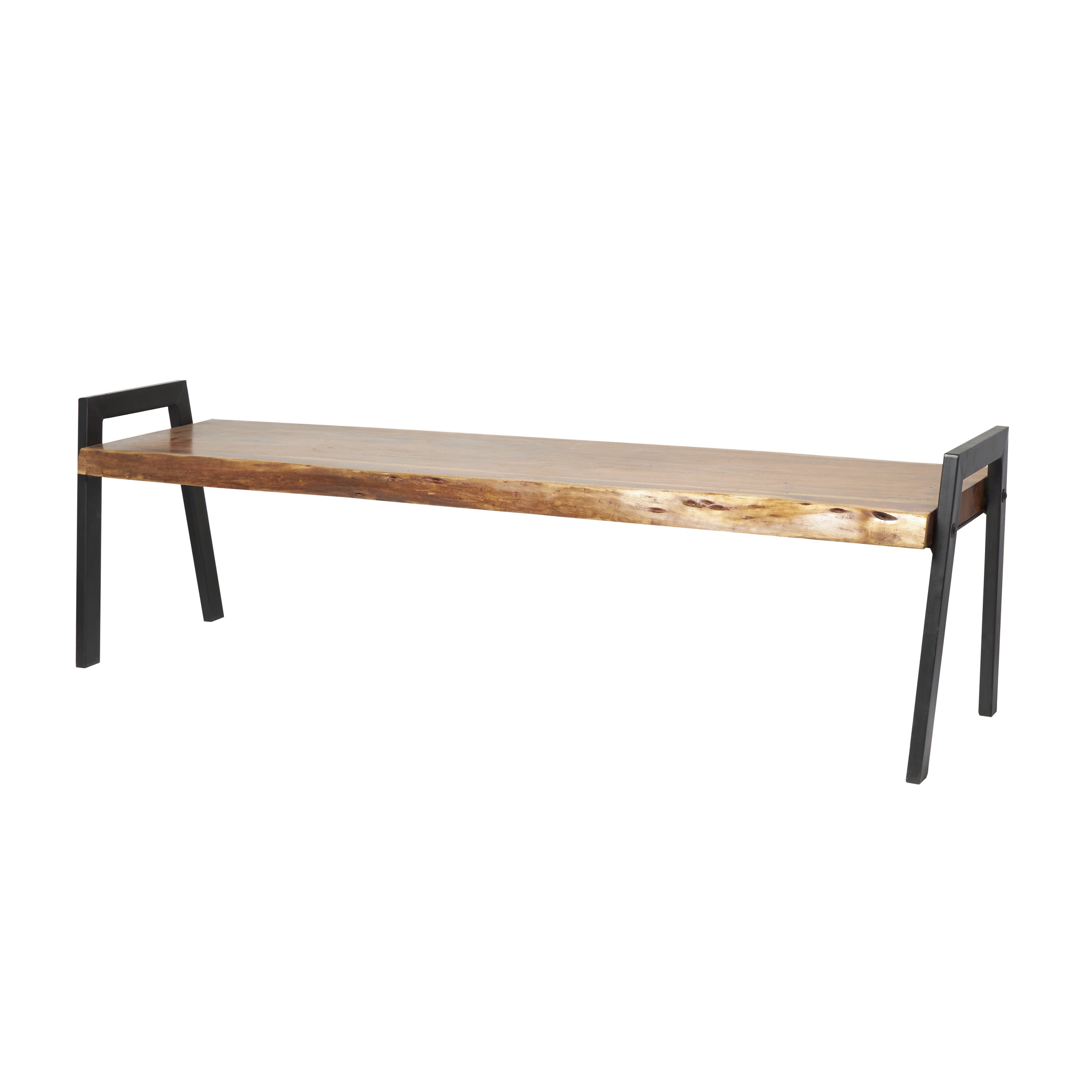 Live edge 2024 bench metal legs