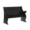 thumbnail image 1 of DecMode Wood Storage Bench with Scrolled Armrests, Black, 1 of 15