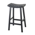 thumbnail image 1 of DecMode Wood Woven Seat Bar Stool, Black, 1 of 10