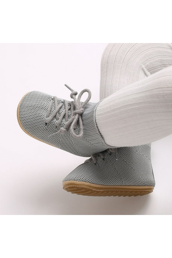 Baby First-Walking Shoes 1-4 Years Kid Shoes Trainers Toddler Infant Boys Girls Soft Sole Non Slip Cotton Canvas Mesh Breathable Lightweight