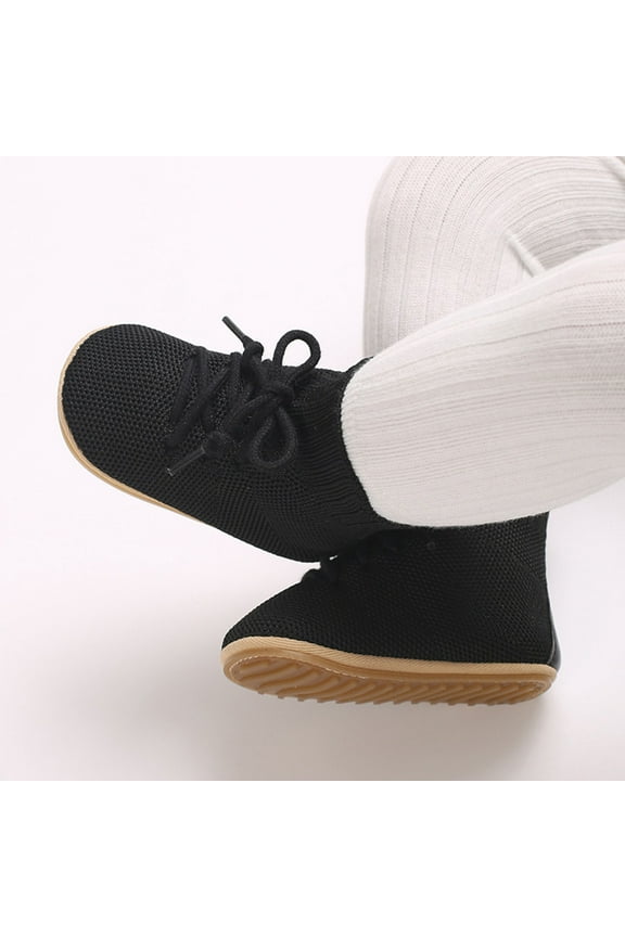 Baby First-Walking Shoes 1-4 Years Kid Shoes Trainers Toddler Infant Boys Girls Soft Sole Non Slip Cotton Canvas Mesh Breathable Lightweight