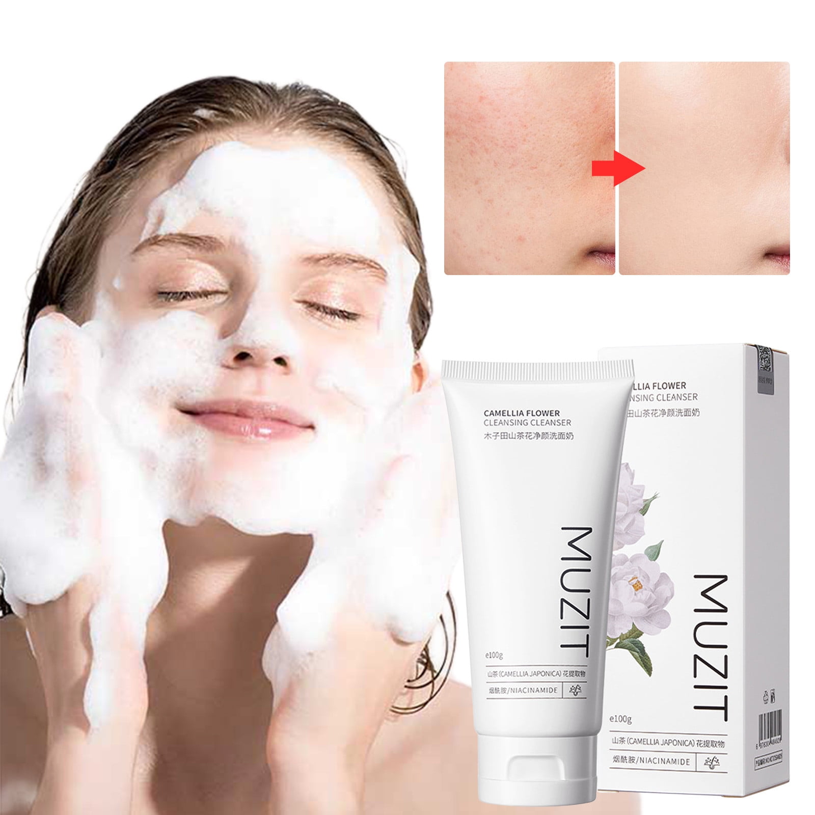 DecSea Camellia Face Wash 100g Cleansing Degreasing Hydrating Non