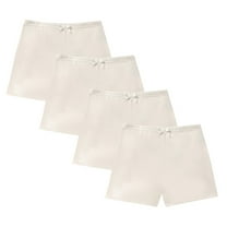 DecSea Girls' Boxer Briefs | Organic Cotton Soft Underwear Set for Toddlers & Kids, Comfort Underpants, 4-Pack