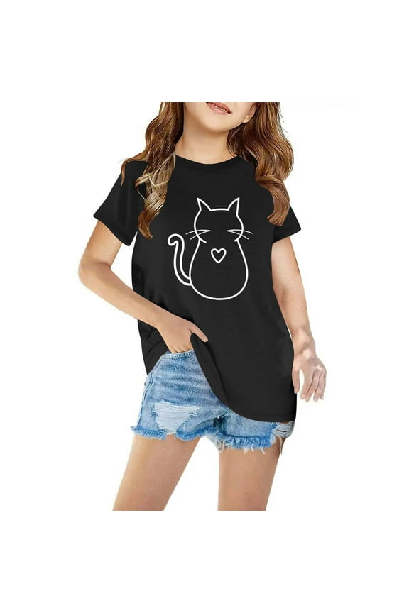 Girls Casual Tunic Tops Knot Front Long Sleeve Loose Soft Blouse T-Shirt Size 4-13