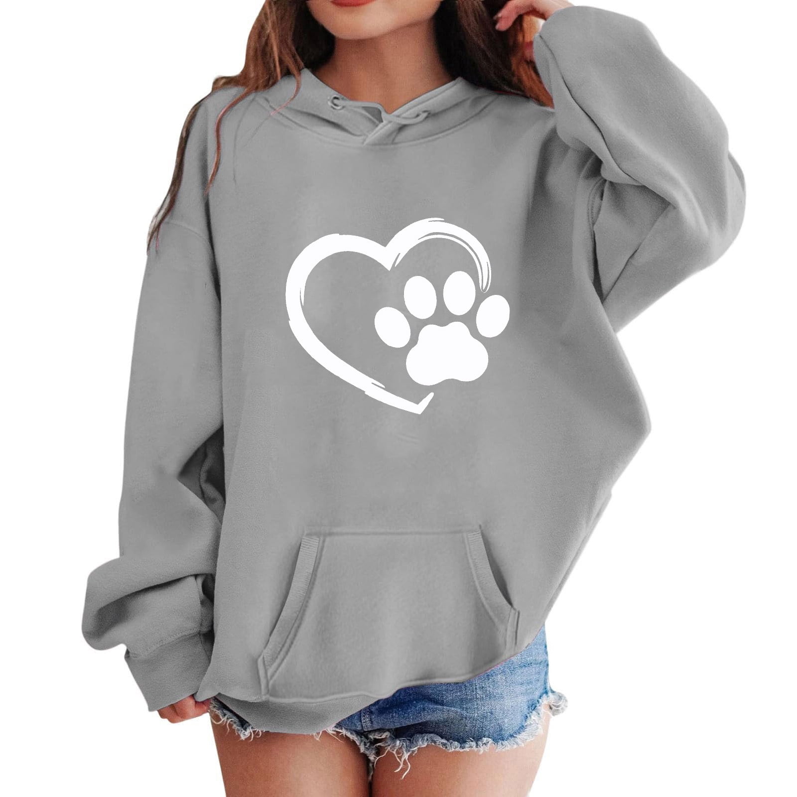T-shirt Noir Capuche Fille – Random Hearts – Neuf Avec étiquettes – Taille L
